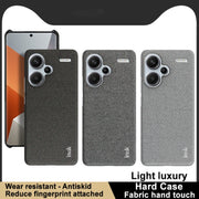 For Xiaomi Redmi Note 13 Pro+ 5G imak Ruiyi Series Cloth Texture PU + PC Phone Case(Black)