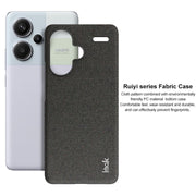 For Xiaomi Redmi Note 13 Pro+ 5G imak Ruiyi Series Cloth Texture PU + PC Phone Case(Black)