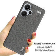 For Xiaomi Redmi Note 13 Pro+ 5G imak Ruiyi Series Cloth Texture PU + PC Phone Case(Black)