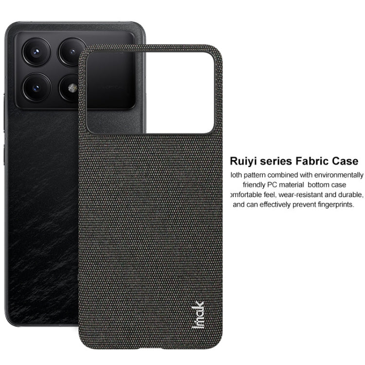 For Xiaomi Redmi K70 5G/K70 Pro 5G imak Ruiyi Series Cloth Texture PU + PC Phone Case(Black)