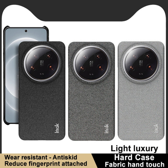 For Xiaomi 14 Ultra 5G imak Ruiyi Series Cloth Texture PU + PC Phone Case(Black)