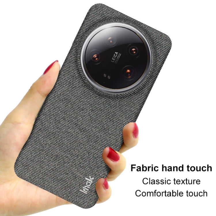 For Xiaomi 14 Ultra 5G imak Ruiyi Series Cloth Texture PU + PC Phone Case(Black)