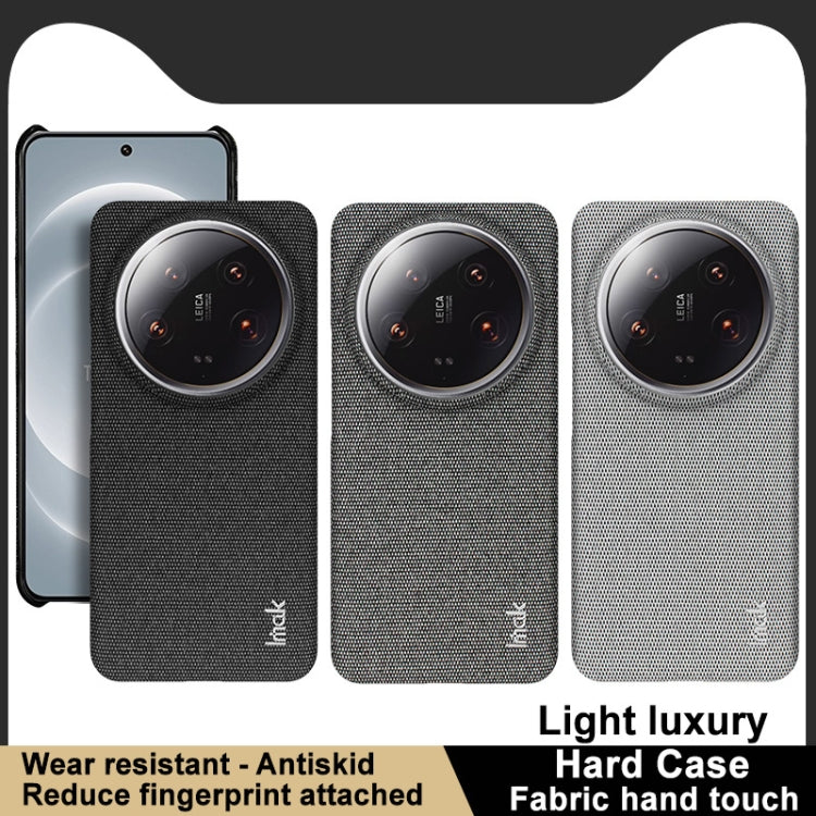 For Xiaomi 14 Ultra 5G imak Ruiyi Series Cloth Texture PU + PC Phone Case(Dark Grey)