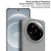 For Xiaomi 14 Ultra 5G imak Ruiyi Series Cloth Texture PU + PC Phone Case(Dark Grey)