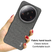 For Xiaomi 14 Ultra 5G imak Ruiyi Series Cloth Texture PU + PC Phone Case(Dark Grey)