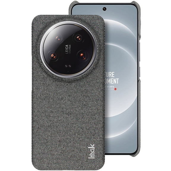 For Xiaomi 14 Ultra 5G imak Ruiyi Series Cloth Texture PU + PC Phone Case(Dark Grey)