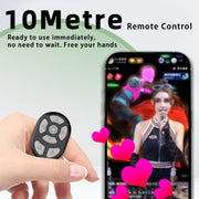 S20 Portable Smart Wireless Bluetooth Ring Remote Control with Charging Case(White)