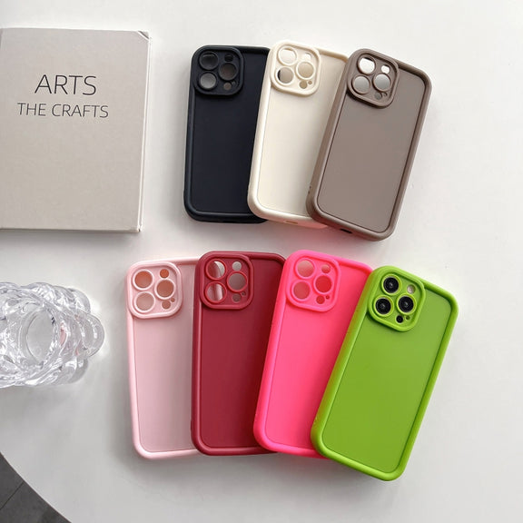 For iPhone 15 Pro Max Fine Hole Shockproof Frame Frosted TPU Phone Case(Beige)