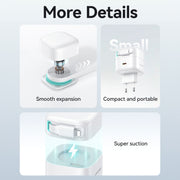 USAMS US-CC209 SMF Series PD35W 8 Pin + Type-C Dual Port GaN Fast Charger, EU Plug(White)