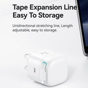 USAMS US-CC211 SMF Series PD35W 8 Pin + Type-C Dual Port GaN Fast Charger, UK Plug(White)