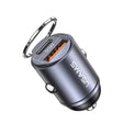 USAMS US-CC206 C38 PD30W USB + Type-C Dual Port Fast Charging Aluminum Alloy Car Charger(Tarnish) - Car Charger by USAMS | Online Shopping South Africa | PMC TechLife | Buy Now Pay Later Mobicred