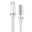 USAMS US-SJ652 PD 30W USB-C/Type-C to 8 Pin Aluminum Alloy Digital Display Fast Charging Elbow Data Cable, Length: 1.2m(Beige) - 2 in 1 Cable by USAMS | Online Shopping South Africa | PMC TechLife | Buy Now Pay Later Mobicred
