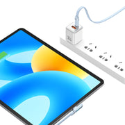 USAMS US-SJ653 PD 100W USB-C/Type-C to USB-C/Type-C Aluminum Alloy Digital Display Fast Charging Elbow Data Cable, Length: 1.2m(Beige)