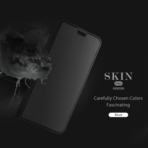 For iPhone 12 / 12 Pro DUX DUCIS Skin Pro Series Horizontal Flip PU + TPU Leather Case, with Holder & Card Slots(Black)