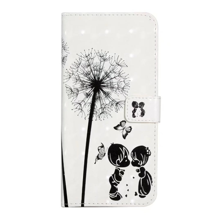 For iPhone 16 Plus Oil Embossed 3D Drawing Leather Phone Case(Couple Dandelion)