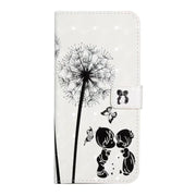 For iPhone 16 Plus Oil Embossed 3D Drawing Leather Phone Case(Couple Dandelion)