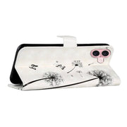 For iPhone 16 Plus Oil Embossed 3D Drawing Leather Phone Case(Couple Dandelion)
