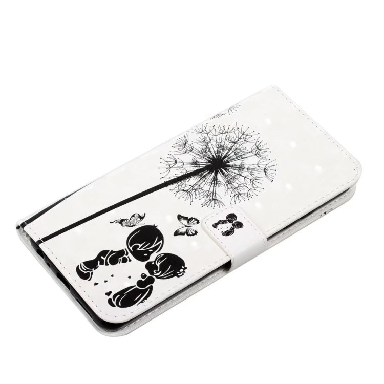 For iPhone 16 Plus Oil Embossed 3D Drawing Leather Phone Case(Couple Dandelion)