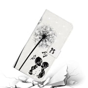 For iPhone 16 Plus Oil Embossed 3D Drawing Leather Phone Case(Couple Dandelion)