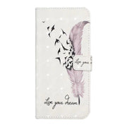 For iPhone 16 Pro Oil Embossed 3D Drawing Leather Phone Case(Feather)