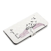 For iPhone 16 Pro Oil Embossed 3D Drawing Leather Phone Case(Feather)