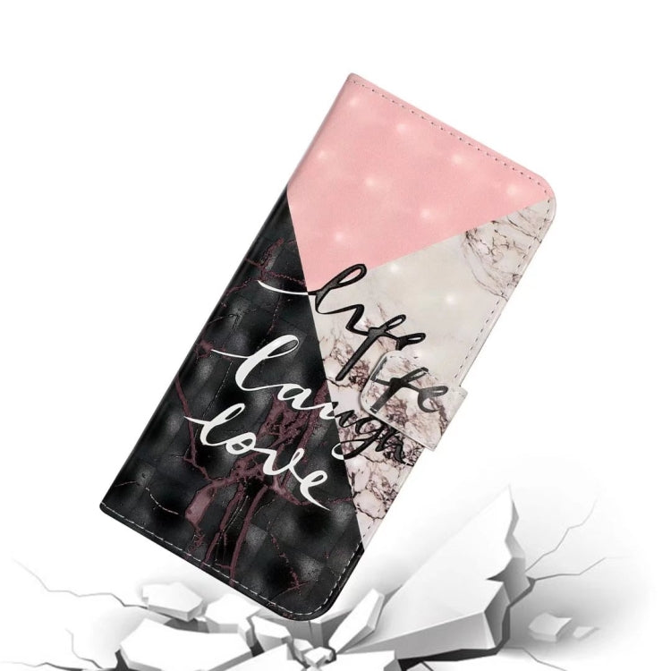 For iPhone 16 Pro Max Oil Embossed 3D Drawing Leather Phone Case(Stitching Marble)