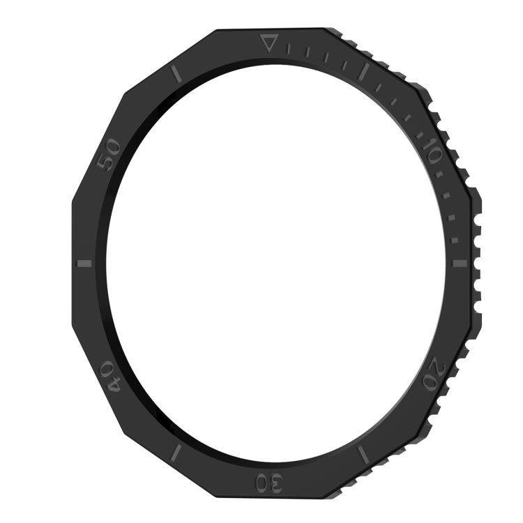For Samsung Galaxy Watch6 Classic 47mm R960 Solid Color Watch Time Steel Bezel Ring(Black)