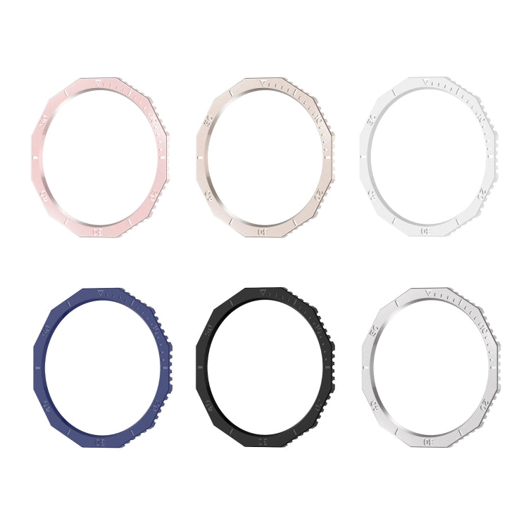 For Samsung Galaxy Watch6 Classic 47mm R960 Solid Color Watch Time Steel Bezel Ring(Black)