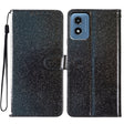 For Motorola Moto G Play 2024 Glitter Powder Flip Leather Phone Case(Black) - Motorola Cases by PMC Jewellery | Online Shopping South Africa | PMC Jewellery | Buy Now Pay Later Mobicred