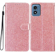 For Motorola Moto G Play 2024 Glitter Powder Flip Leather Phone Case(Rose Gold) - Motorola Cases by PMC Jewellery | Online Shopping South Africa | PMC Jewellery | Buy Now Pay Later Mobicred