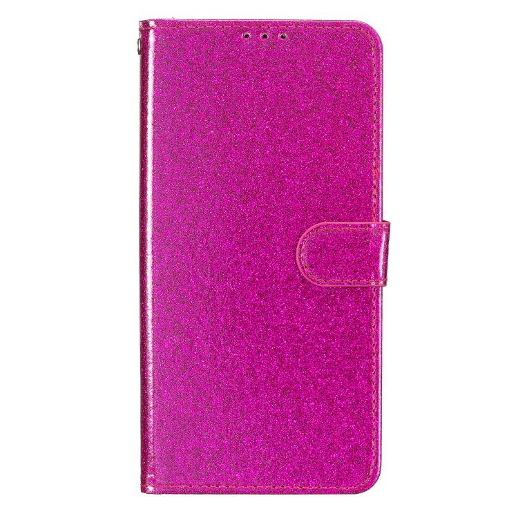 For Motorola Moto G56 5G Glitter Powder Flip Leather Phone Case(Rose Red)