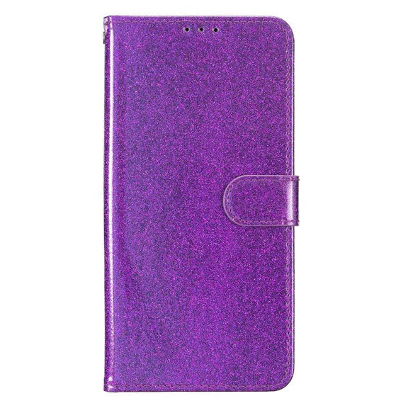 For Motorola Moto G56 5G Glitter Powder Flip Leather Phone Case(Purple)