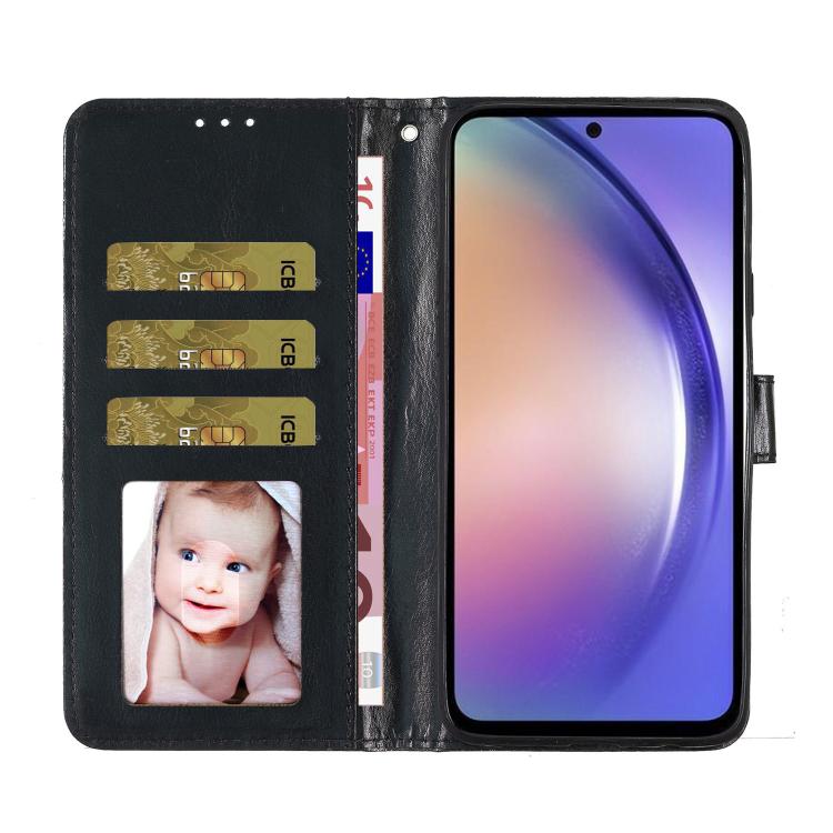 For Motorola Moto G86 5G Glitter Powder Flip Leather Phone Case(Black)