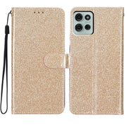 For Motorola Moto G86 5G Glitter Powder Flip Leather Phone Case(Gold)