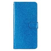 For Motorola Moto G86 5G Glitter Powder Flip Leather Phone Case(Blue)