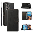 For Huawei nova 10 SE PU Genuine Leather Texture Embossed Line Phone Case(Black) - Huawei Cases by PMC TechLife | Online Shopping South Africa | PMC TechLife