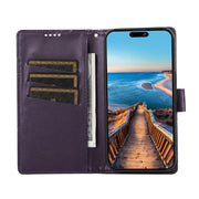 For Xiaomi 13 Ultra PU Genuine Leather Texture Embossed Line Phone Case(Purple)