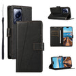 For Xiaomi 13 Lite PU Genuine Leather Texture Embossed Line Phone Case(Black) - 13 Lite Cases by PMC TechLife | Online Shopping South Africa | PMC TechLife | Buy Now Pay Later Mobicred