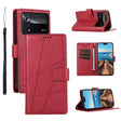 For Xiaomi Poco X4 Pro 5G PU Genuine Leather Texture Embossed Line Phone Case(Red) - Xiaomi Cases by PMC TechLife | Online Shopping South Africa | PMC TechLife | Buy Now Pay Later Mobicred