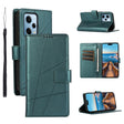 For Xiaomi Redmi Note 12 Pro 5G Global PU Genuine Leather Texture Embossed Line Phone Case(Green) - Xiaomi Cases by PMC TechLife | Online Shopping South Africa | PMC TechLife | Buy Now Pay Later Mobicred