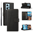 For Xiaomi Redmi Note 12 4G PU Genuine Leather Texture Embossed Line Phone Case(Black) - Xiaomi Cases by PMC TechLife | Online Shopping South Africa | PMC TechLife | Buy Now Pay Later Mobicred