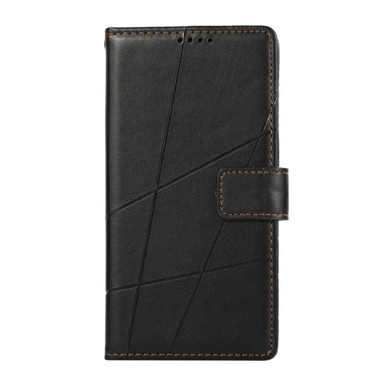For Xiaomi Redmi Note 12 4G PU Genuine Leather Texture Embossed Line Phone Case(Black)