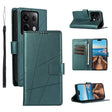 For Xiaomi Redmi Note 13 Pro 5G PU Genuine Leather Texture Embossed Line Phone Case(Green) - Note 13 Pro Cases by PMC TechLife | Online Shopping South Africa | PMC TechLife | Buy Now Pay Later Mobicred