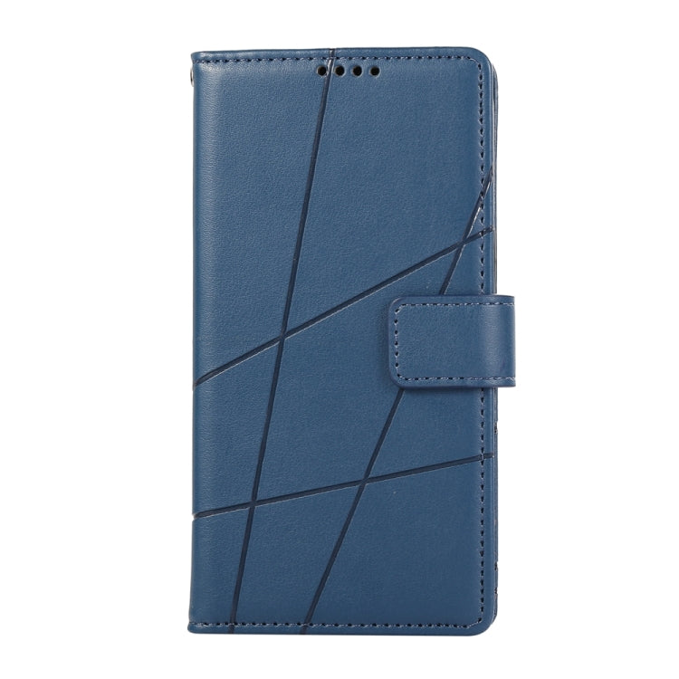 For Xiaomi Redmi A3 PU Genuine Leather Texture Embossed Line Phone Case(Blue)