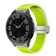 For Samsung Galaxy Watch6 / 5 / 4 Translucent Magnetic Silver Buckle Silicone Watch Band(Green) - Watch Bands by PMc TechLife | Online Shopping South Africa | PMc TechLife | Buy Now Pay Later Mobicred