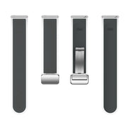 For Samsung Galaxy Watch6 / 5 / 4 Translucent Magnetic Silver Buckle Silicone Watch Band(Space Grey)