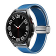 For Samsung Galaxy Watch6 / 5 / 4 Translucent Magnetic Silver Buckle Silicone Watch Band(Rock Blue) - free shipping - PMc TechLife - Order now!