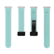 For Samsung Galaxy Watch6 / 5 / 4 Translucent Magnetic Black Buckle Silicone Watch Band(Light Green)