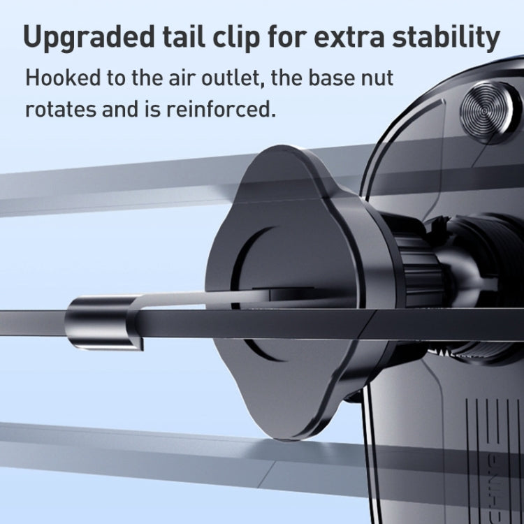 D6 Mechanical Locking Wireless Fast Charging Air Outlet Car Holder, Style:Standard