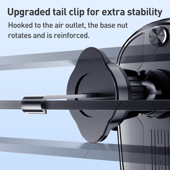 D6 Mechanical Locking Wireless Fast Charging Air Outlet Car Holder, Style:Strong Suction Cup Version
